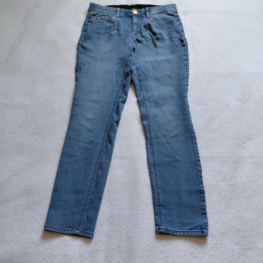 Christopher Banks Womens Signature Slimming Jeans Size 8 Light Blue Denim Mid